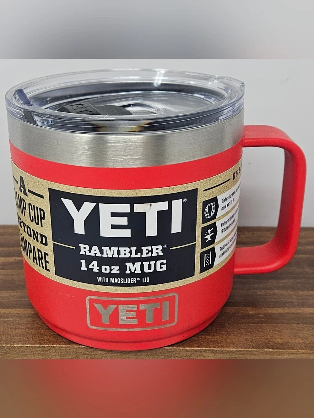 Yeti Rambler 14 oz NWT Red - Picture 1 of 5